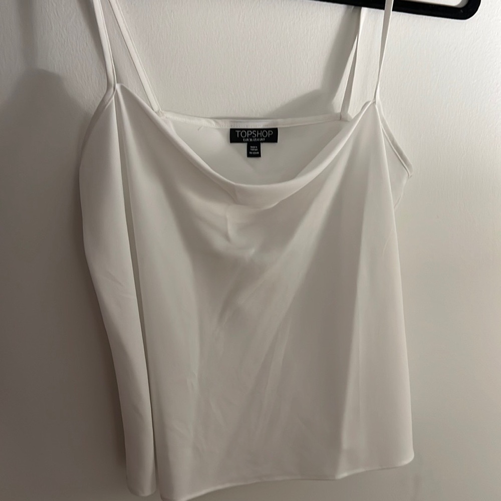 Topshop white flowy tank - Picture 5 of 5